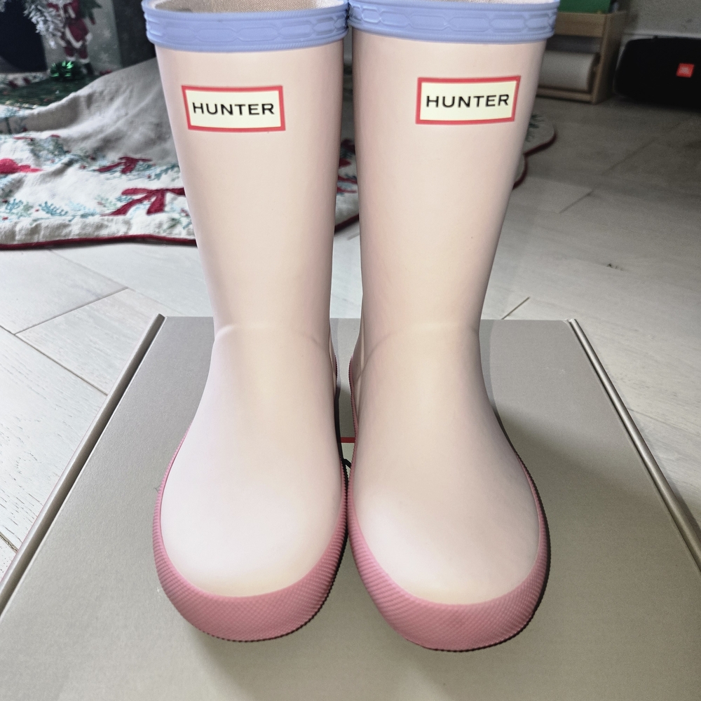 Hunter Pastel Pink and Blue Rain Boots